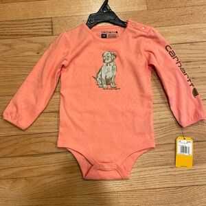 Carhartt Long Sleeve Puppy Bodysuit 24 months